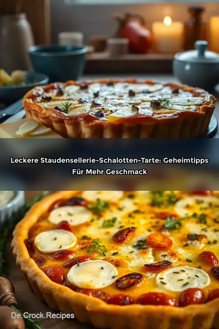 Leckere Staudensellerie-Schalotten-Tarte: Geheimtipps für mehr Geschmack