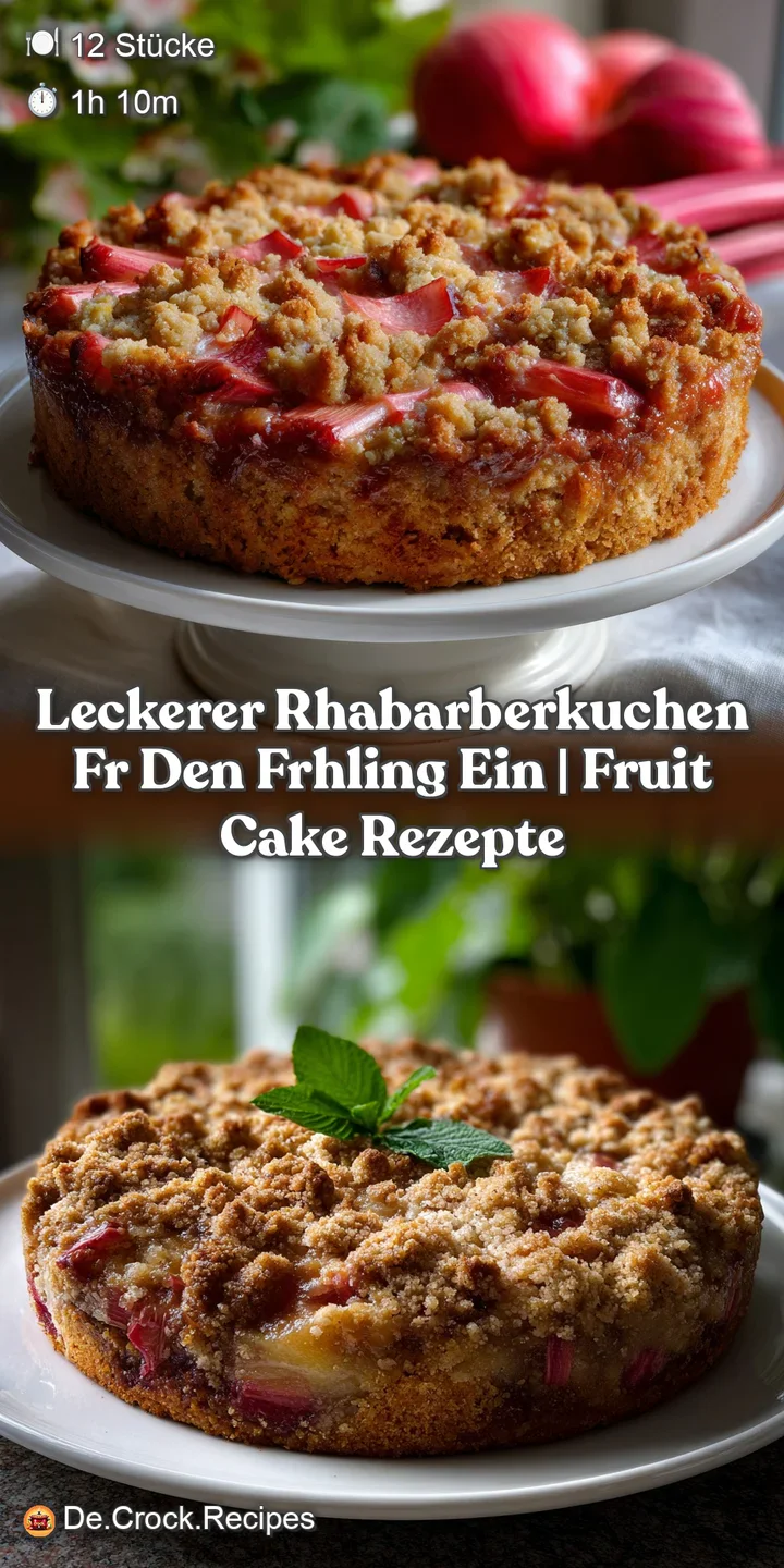 Leckerer Rhabarberkuchen Fr Den Frhling Ein | Fruit Cake Rezepte