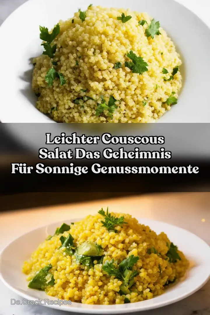Leichter Couscous Salat Das Geheimnis f&uuml;r sonnige Genussmomente