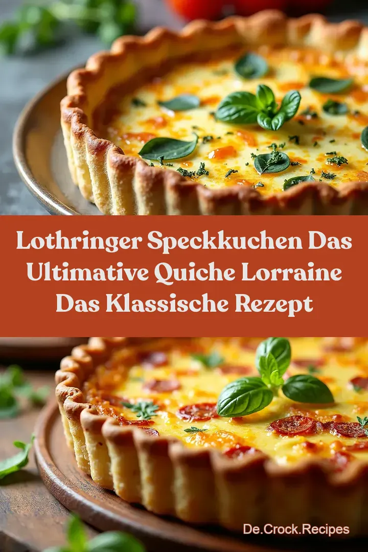 Lothringer Speckkuchen Das Ultimative Quiche Lorraine das klassische Rezept