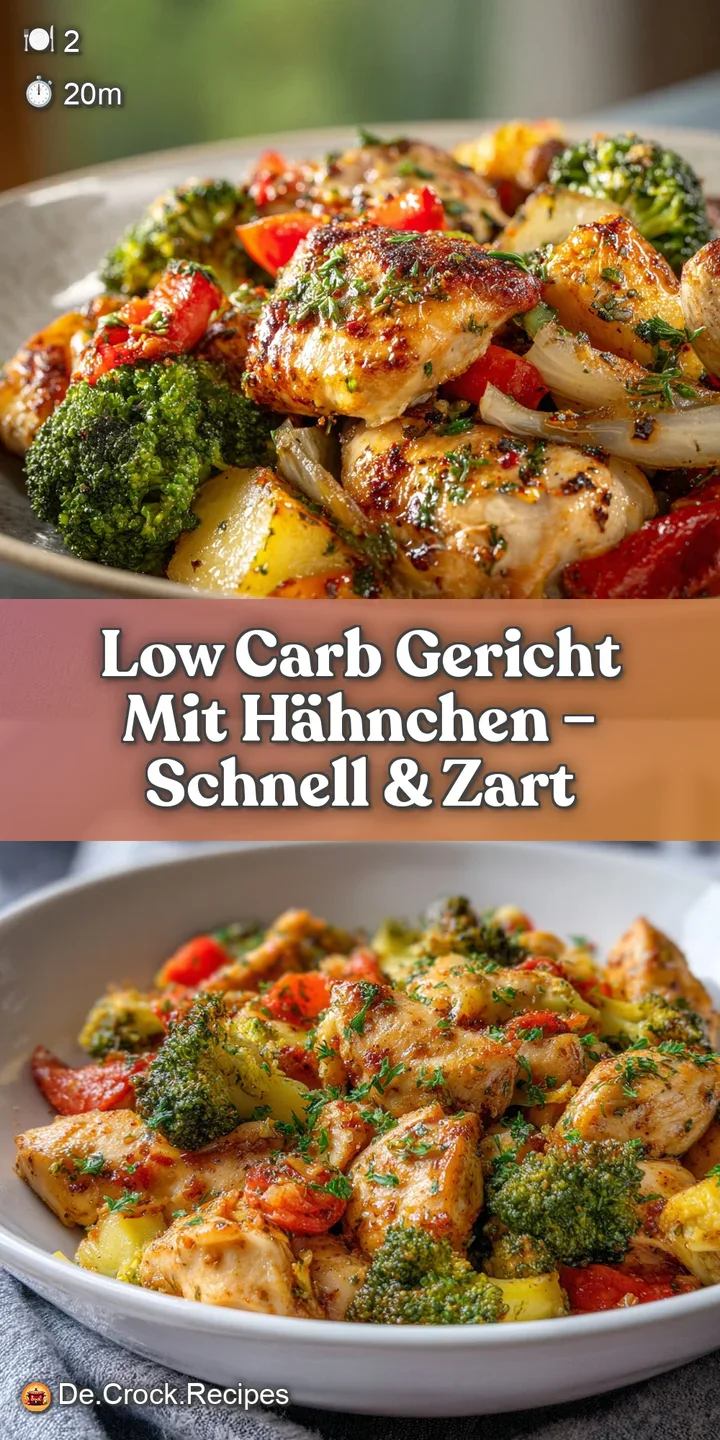 Appetizing view of glazed chicken cubes with crisp-tender vegetables. Light glistening oil creates a tempting low-carb del...