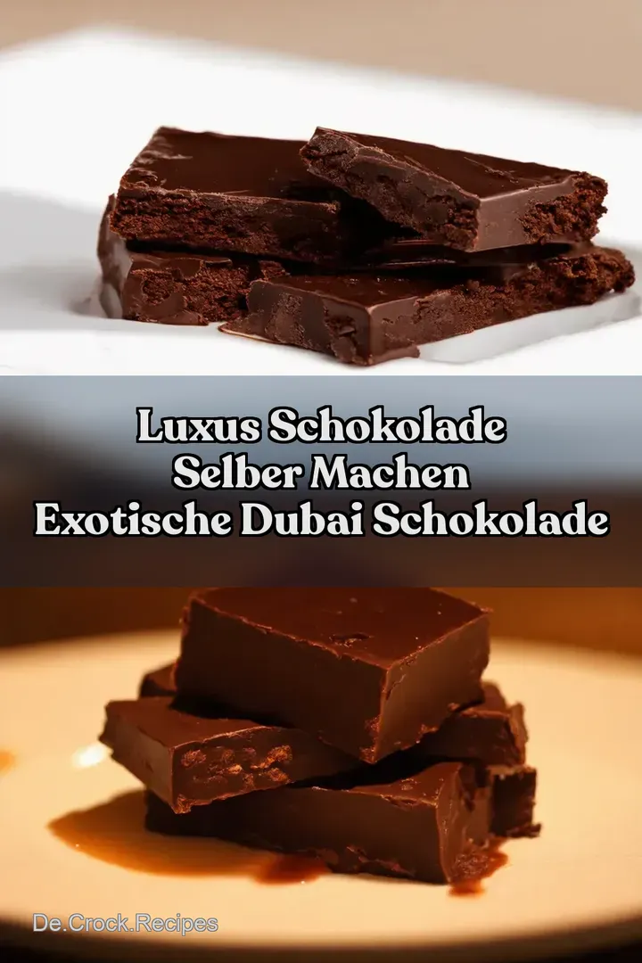 Luxus Schokolade selber machen Exotische Dubai Schokolade