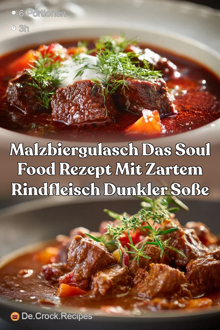 MalzbierGulasch Das Soul Food Rezept mit zartem Rindfleisch dunkler So&szlig;e