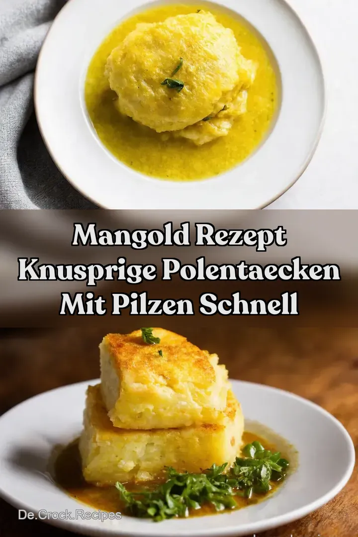 Mangold Rezept Knusprige PolentaEcken mit Pilzen Schnell