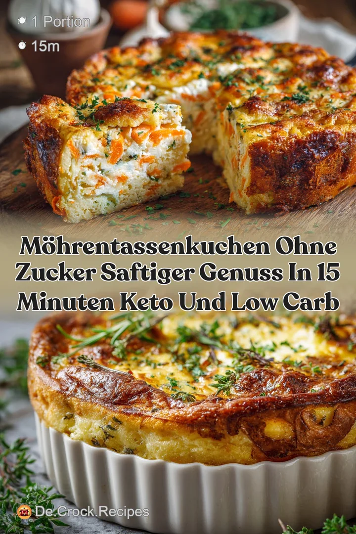 M&ouml;hrenTassenkuchen ohne Zucker Saftiger Genuss in 15 Minuten Keto und Low Carb
