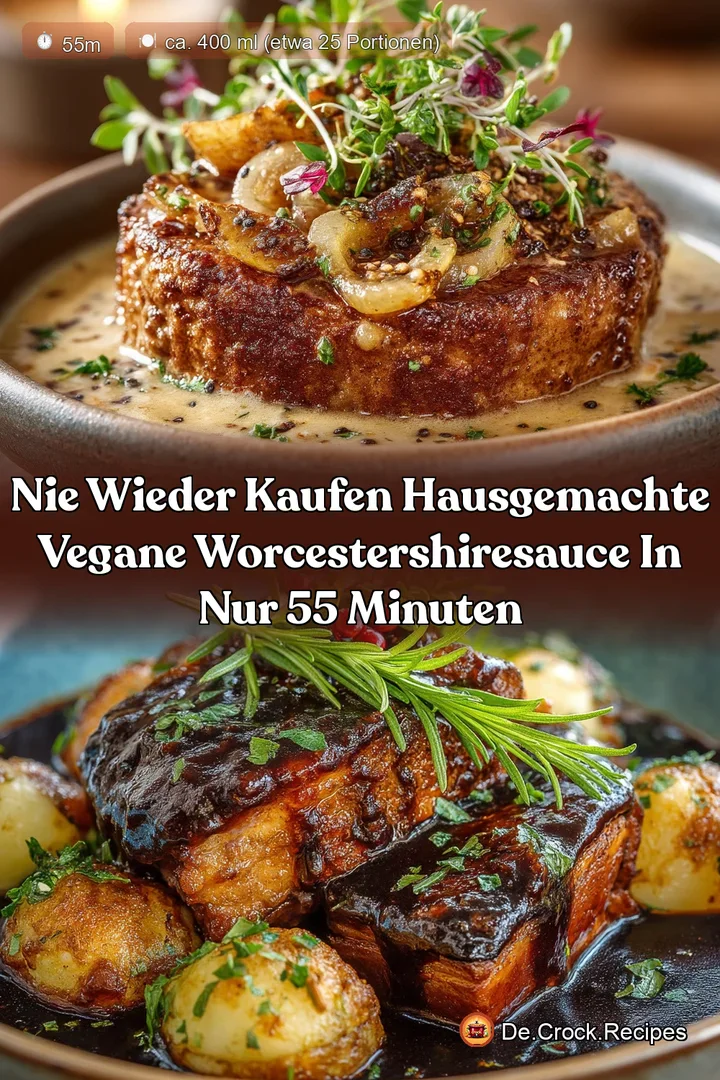 Nie wieder kaufen Hausgemachte Vegane Worcestershiresauce in nur 55 Minuten