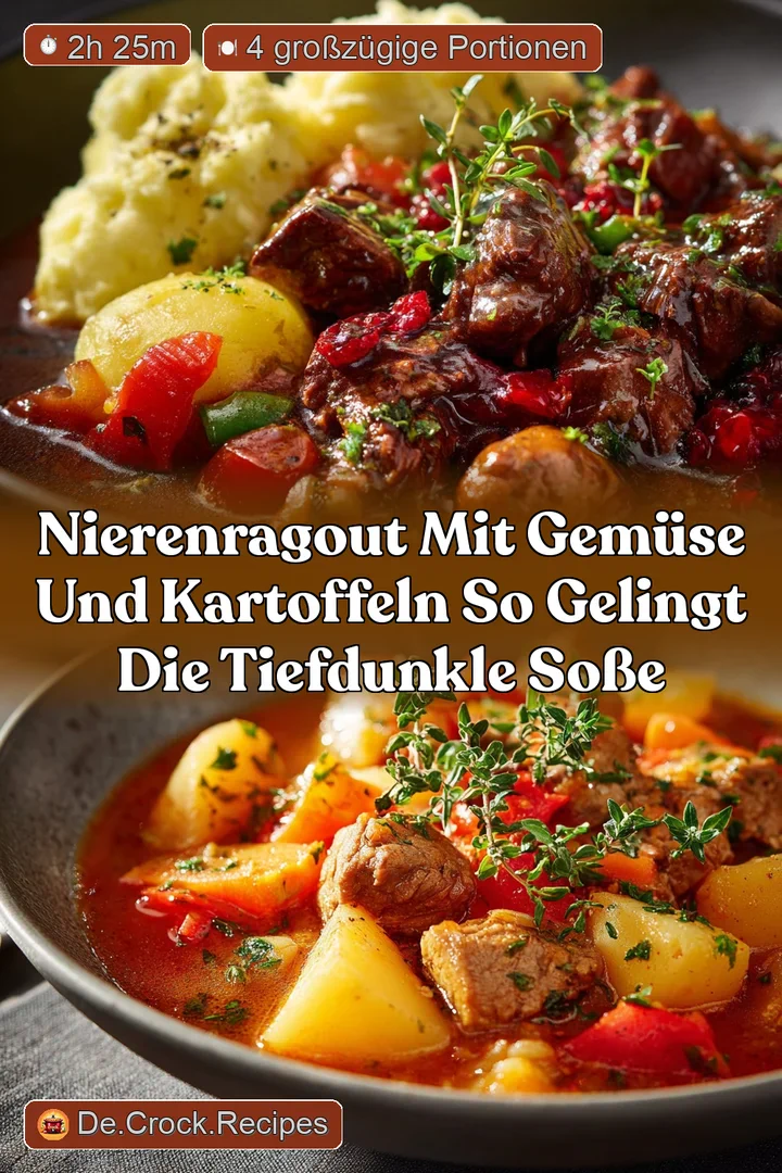 Nierenragout mit Gem&uuml;se und Kartoffeln So gelingt die tiefdunkle So&szlig;e