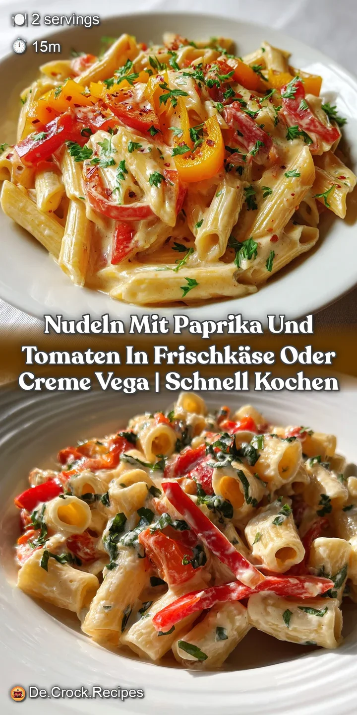 Close-up of pasta with a swirl of fresh cheese, ripe tomatoes, and colorful peppers, promising a burst of flavor.