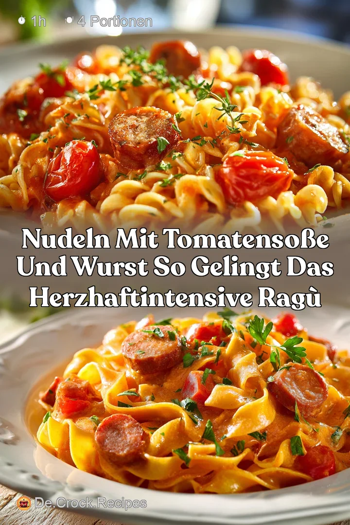 Nudeln mit Tomatenso&szlig;e und Wurst So gelingt das herzhaftintensive Rag&ugrave;
