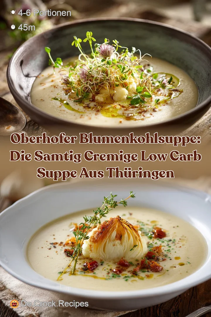Oberhofer Blumenkohlsuppe: Die samtig cremige Low Carb Suppe aus Th&uuml;ringen