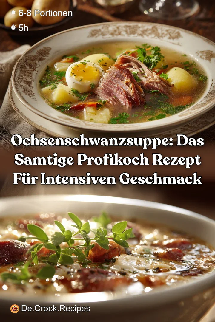 Ochsenschwanzsuppe: Das samtige Profikoch Rezept f&uuml;r intensiven Geschmack
