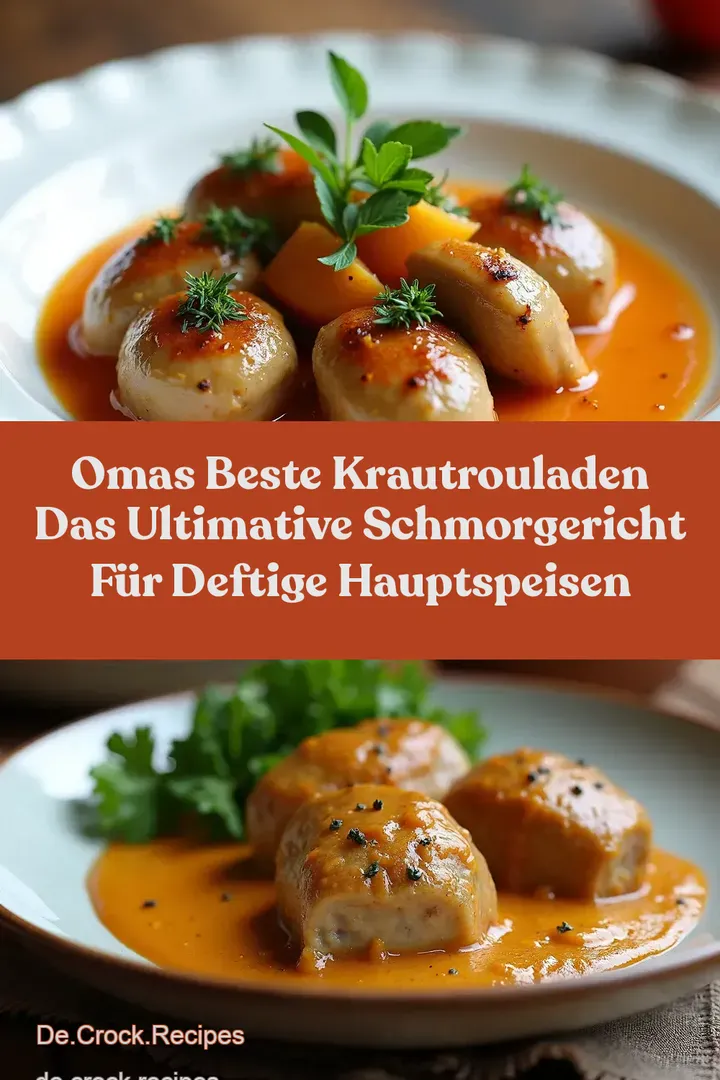 Omas Beste Krautrouladen Das Ultimative Schmorgericht f&uuml;r Deftige Hauptspeisen