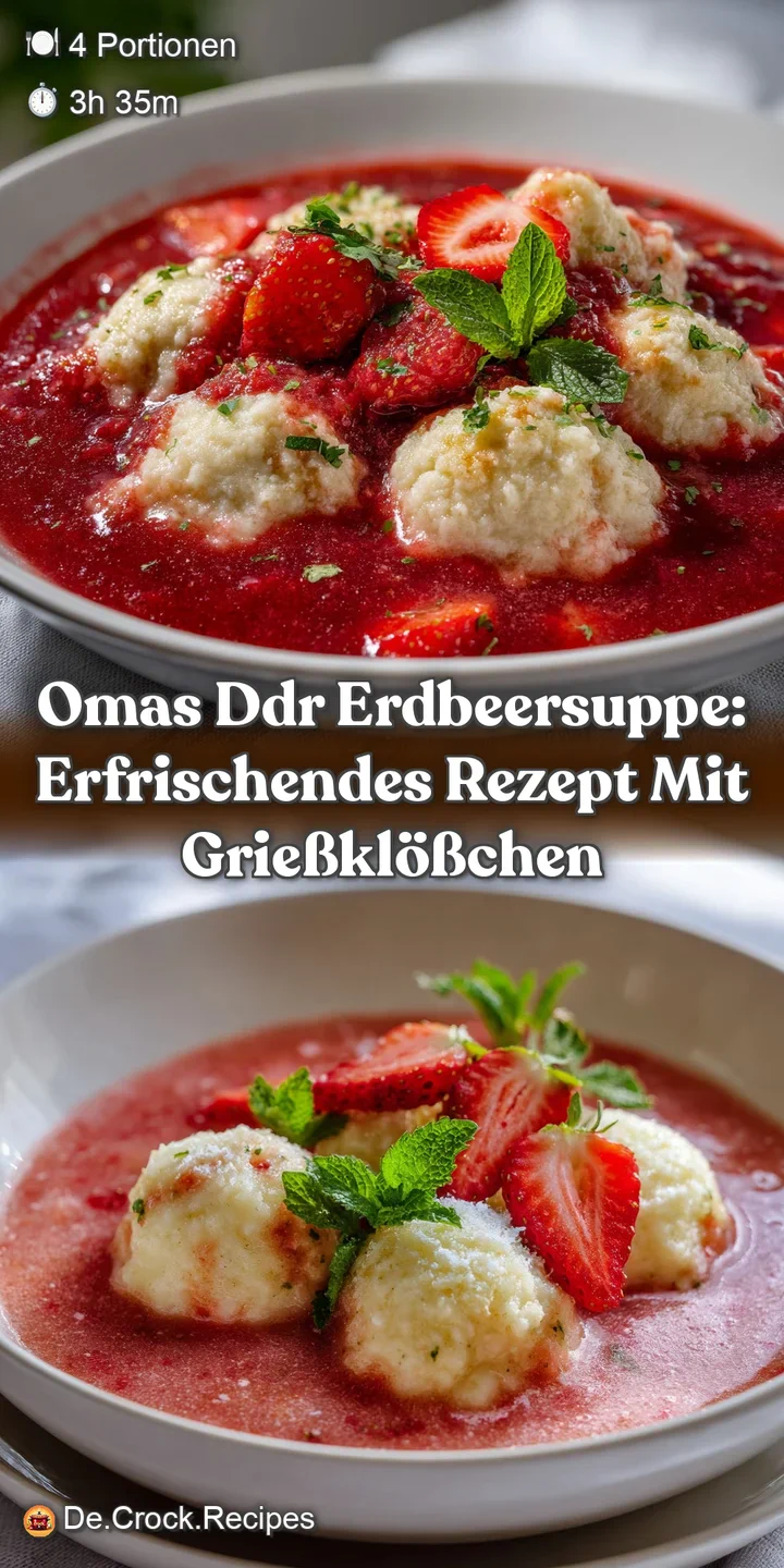 Omas DDR Erdbeersuppe: Erfrischendes Rezept mit Grie&szlig;kl&ouml;&szlig;chen