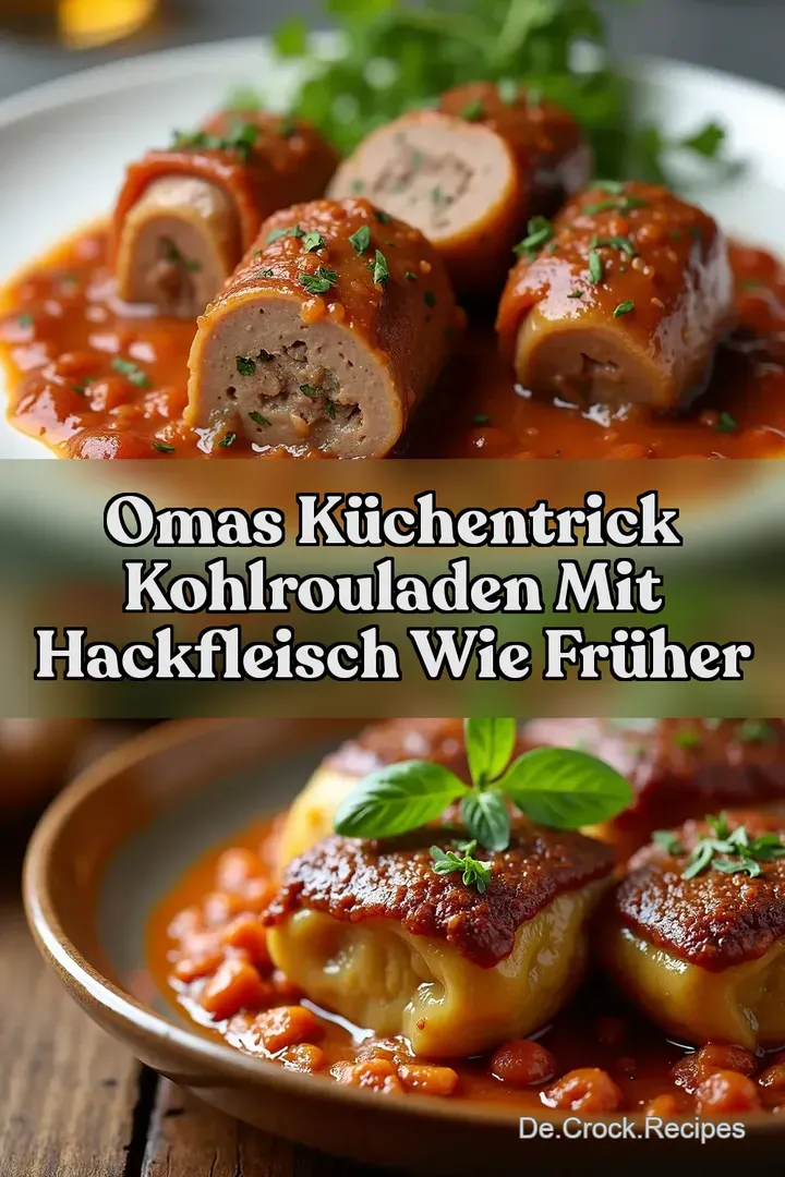 Omas K&uuml;chentrick Kohlrouladen Mit Hackfleisch wie fr&uuml;her