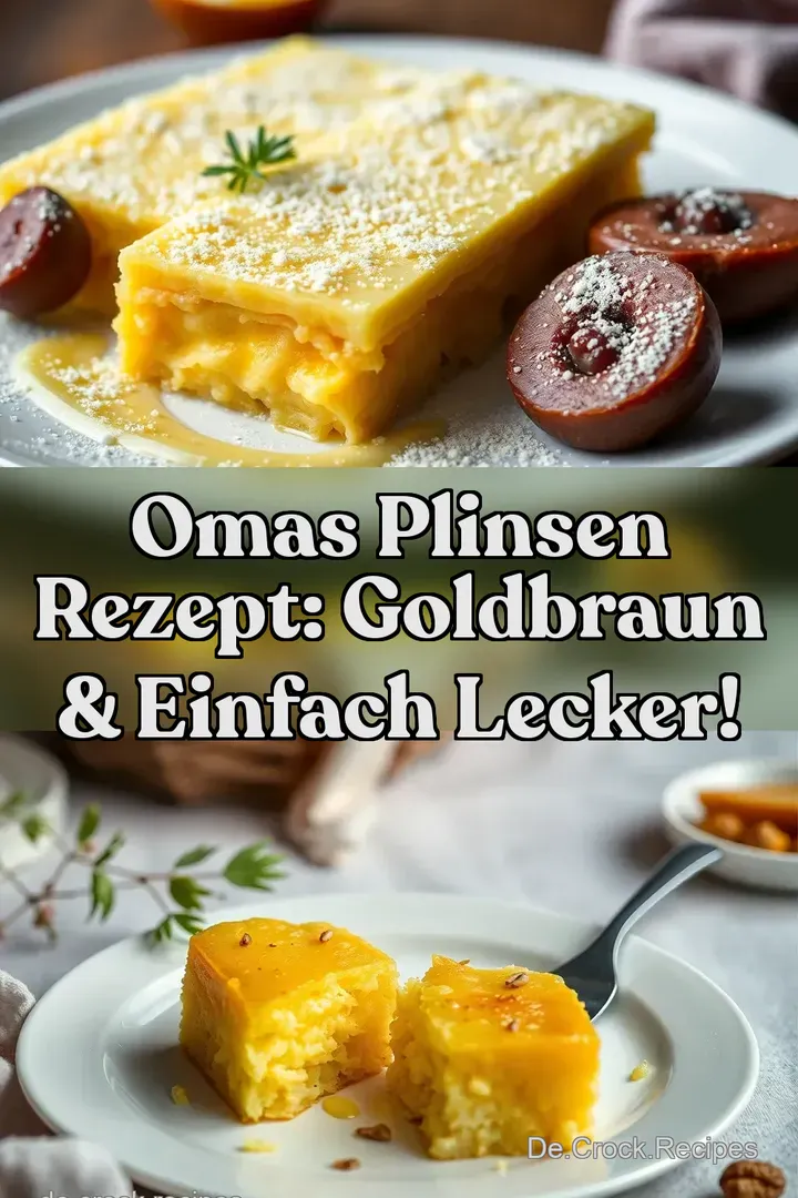 Omas Plinsen Rezept: Goldbraun &amp Einfach Lecker!