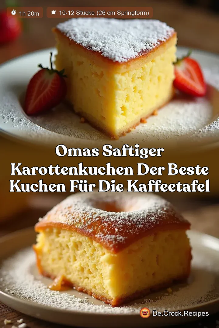 Omas Saftiger Karottenkuchen Der beste Kuchen f&uuml;r die Kaffeetafel