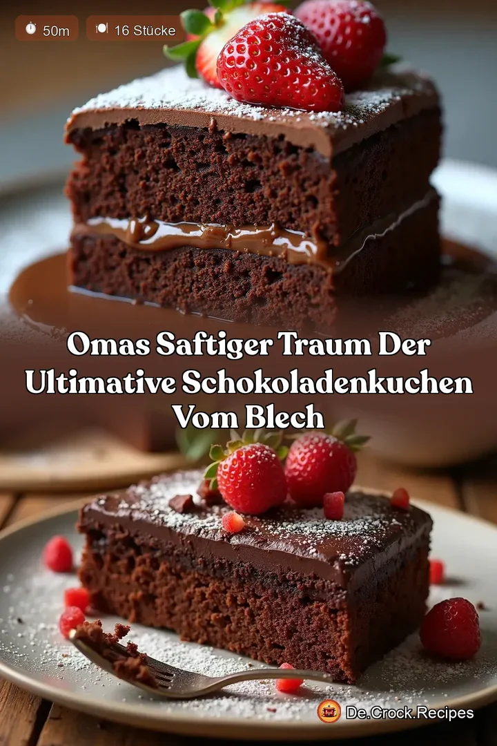 Omas Saftiger Traum Der Ultimative Schokoladenkuchen vom Blech