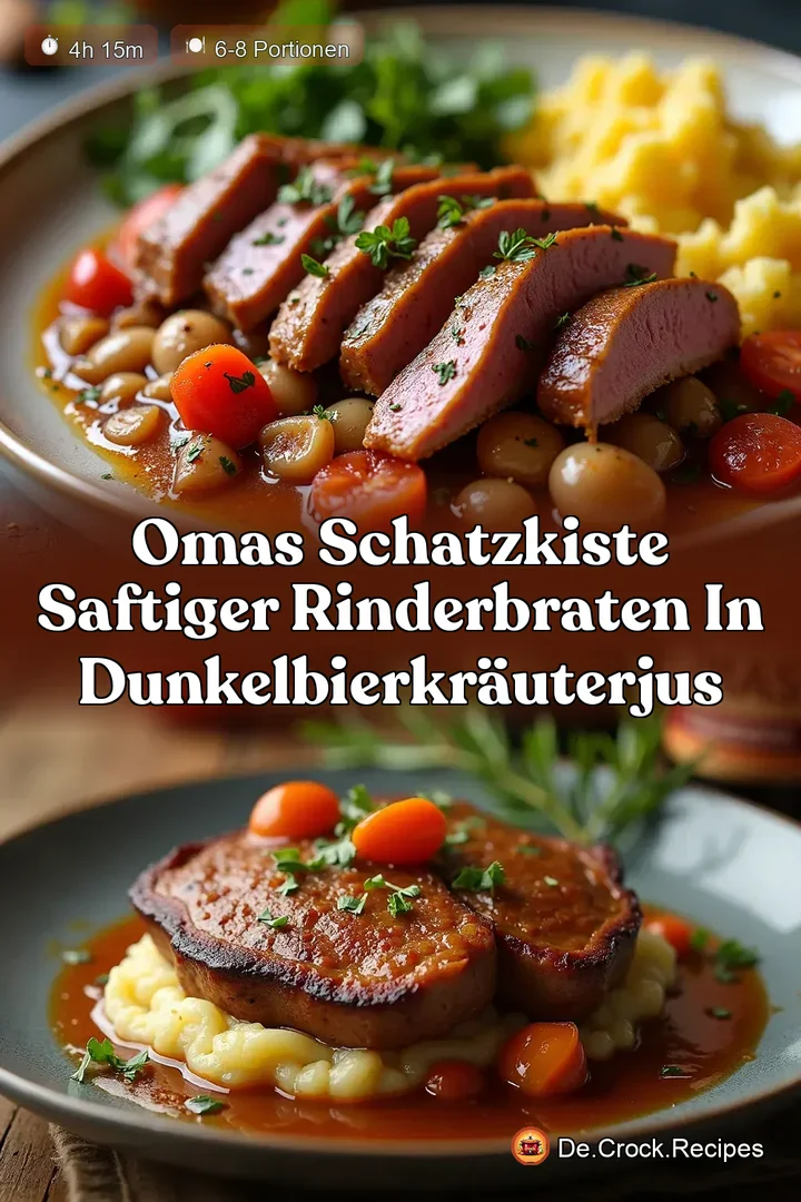 Omas Schatzkiste Saftiger Rinderbraten in DunkelbierKr&auml;uterjus