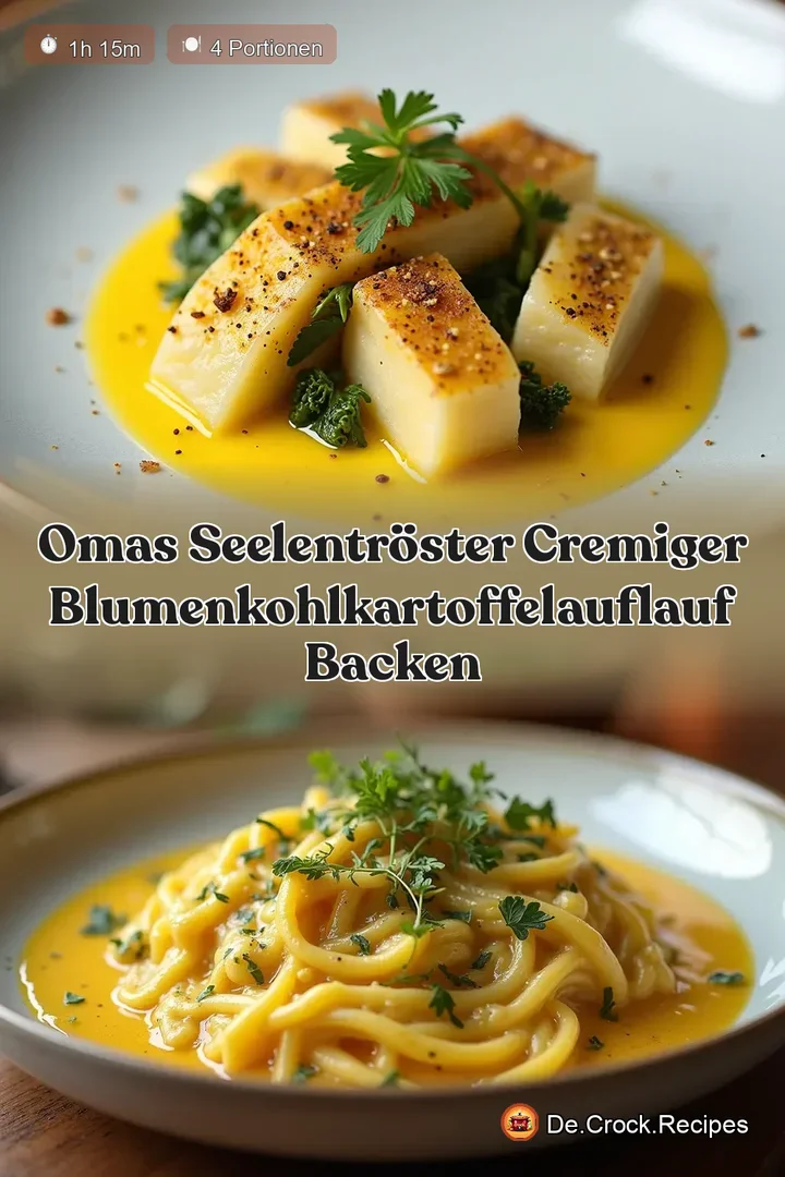 Omas Seelentr&ouml;ster Cremiger BlumenkohlKartoffelAuflauf backen