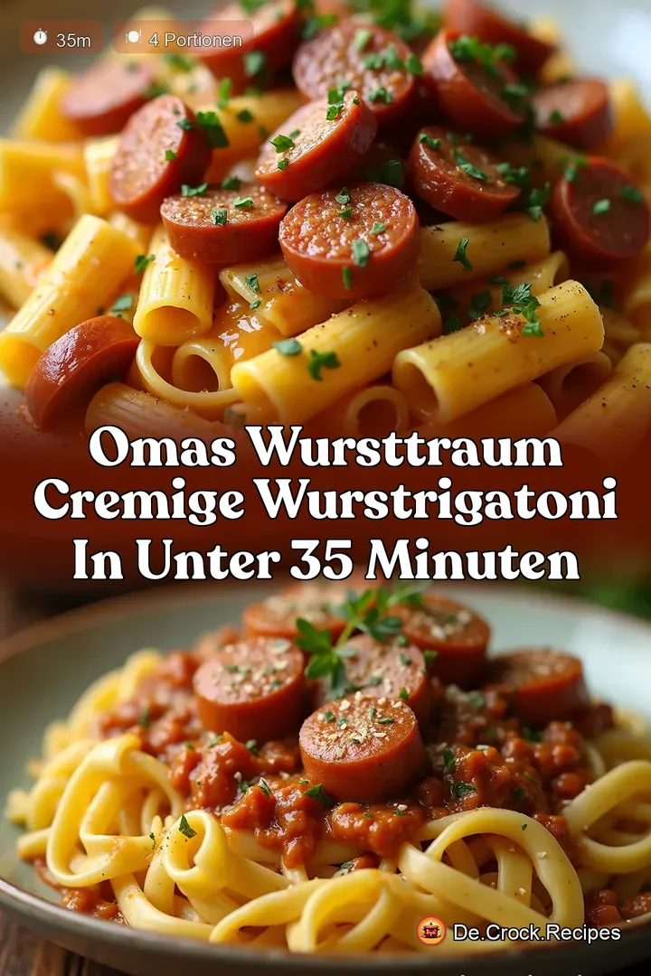 Omas WurstTraum Cremige WurstRigatoni in unter 35 Minuten