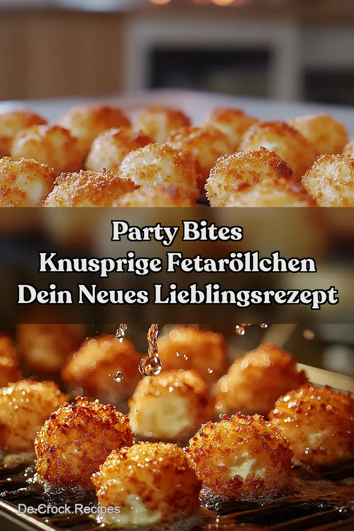 Party Bites Knusprige FetaR&ouml;llchen Dein neues Lieblingsrezept