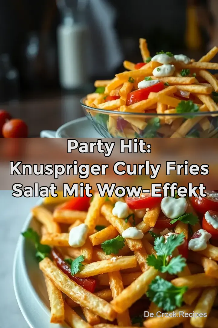 Party Hit: Knuspriger Curly Fries Salat mit Wow-Effekt