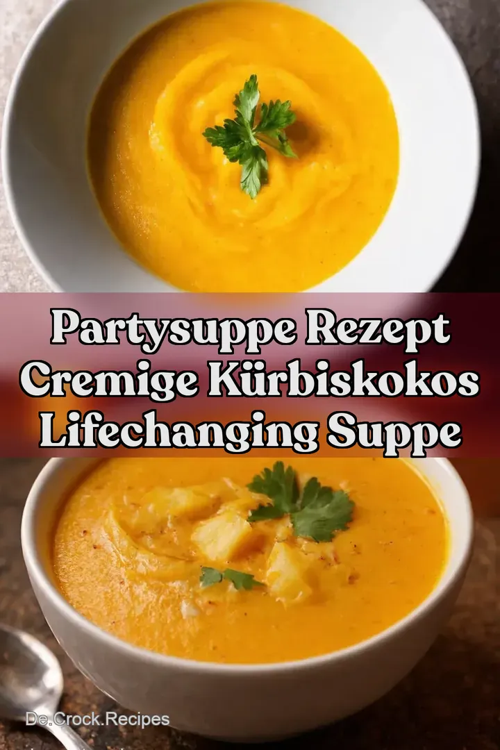 Partysuppe Rezept Cremige K&uuml;rbisKokos LifeChanging Suppe