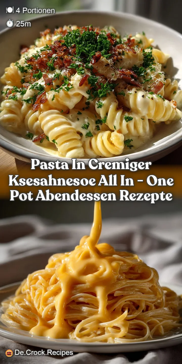 Pasta in cremiger KseSahneSoe ALL IN - One Pot Abendessen Rezepte