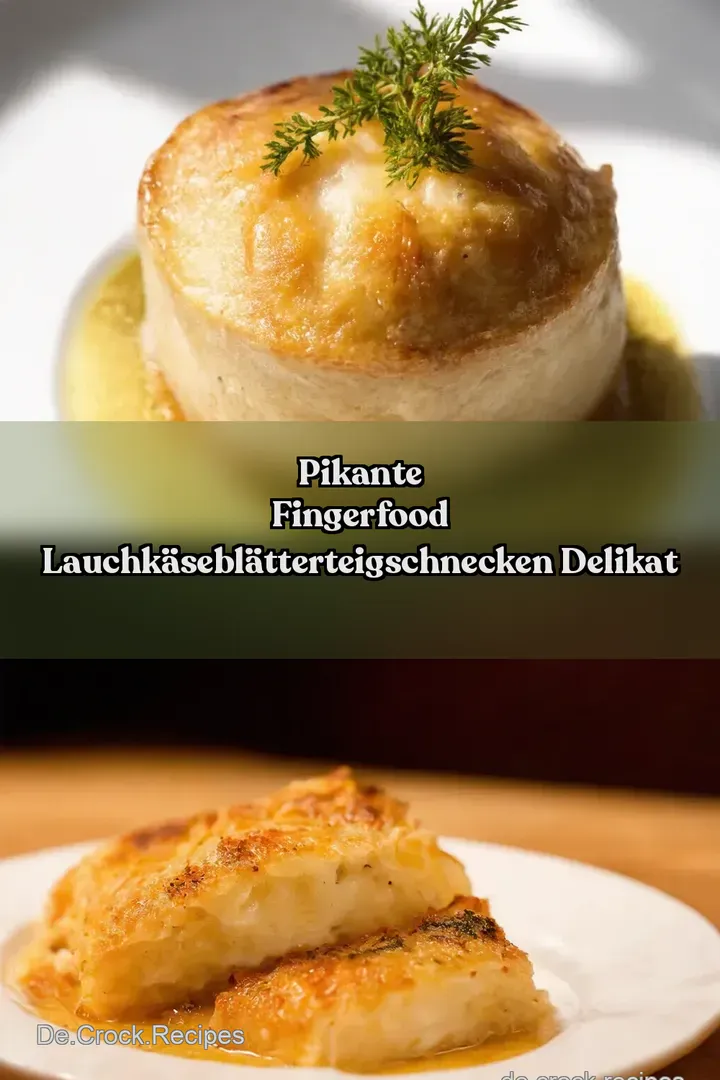 Pikante Fingerfood LauchK&auml;seBl&auml;tterteigschnecken Delikat