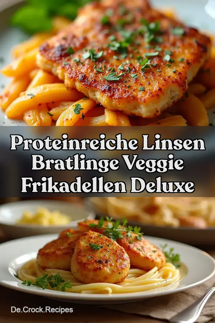 Proteinreiche Linsen Bratlinge Veggie Frikadellen Deluxe