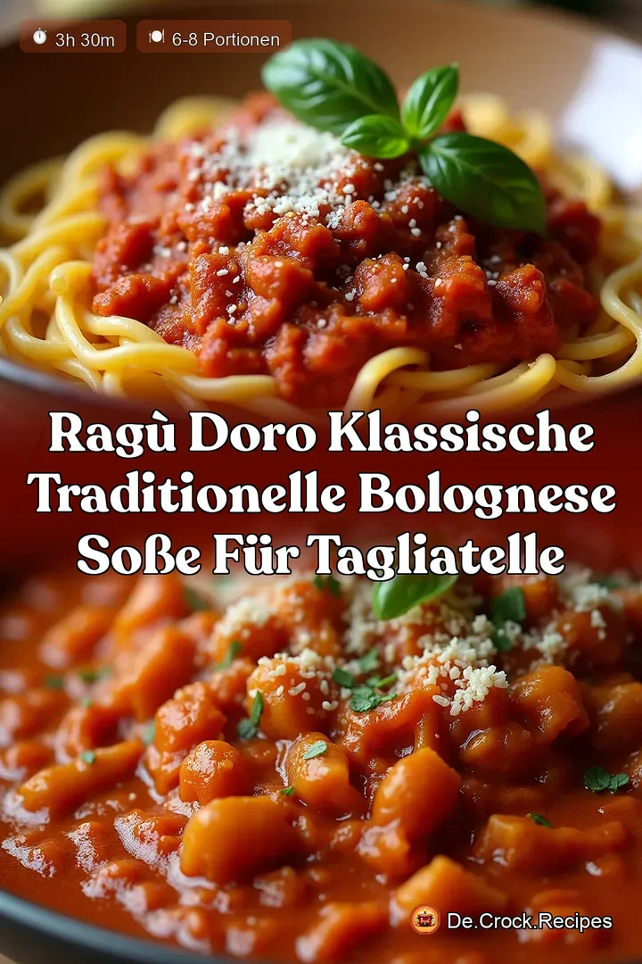 Rag&ugrave; dOro Klassische Traditionelle Bolognese So&szlig;e f&uuml;r Tagliatelle