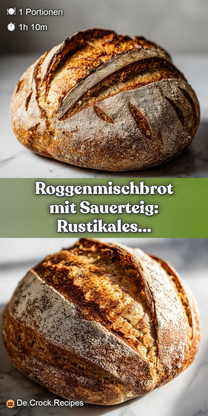 Close-up shows the deeply cracked, flour-dusted crust of the dark rye bread, hinting at a chewy and flavorful interior.