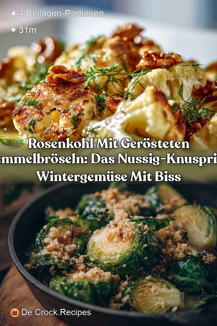 Rosenkohl mit ger&ouml;steten Semmelbr&ouml;seln: Das nussig-knusprige Wintergem&uuml;se mit Biss