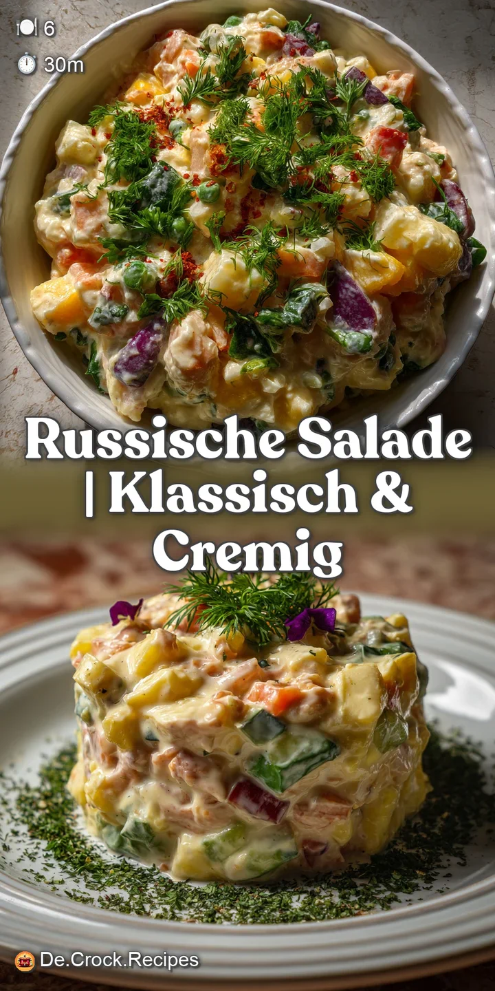 Close-up of creamy salad with small, colorful vegetable cubes. A soft, inviting texture with a hint of fresh herbs and a c...