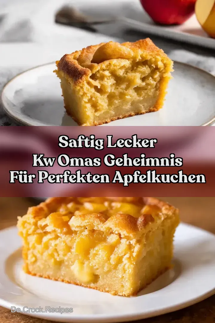 Saftig Lecker kw Omas Geheimnis f&uuml;r Perfekten Apfelkuchen