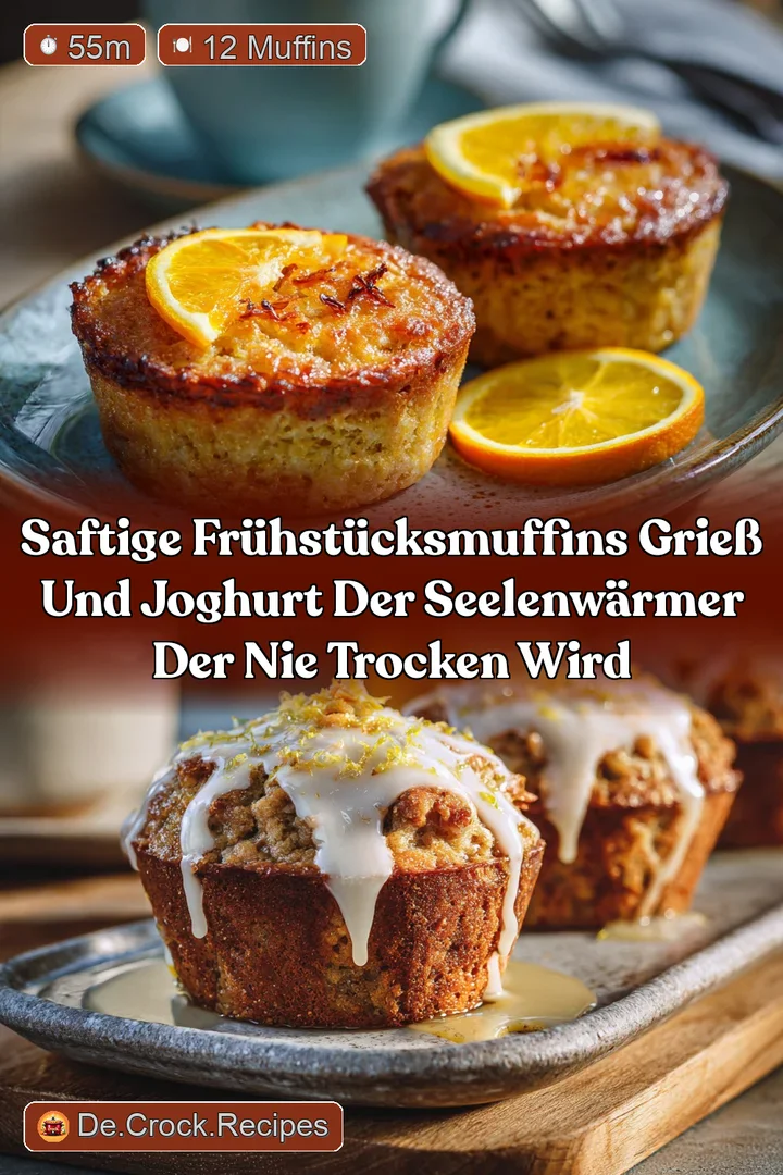 Saftige Fr&uuml;hst&uuml;cksMuffins Grie&szlig; und Joghurt Der Seelenw&auml;rmer der nie trocken wird