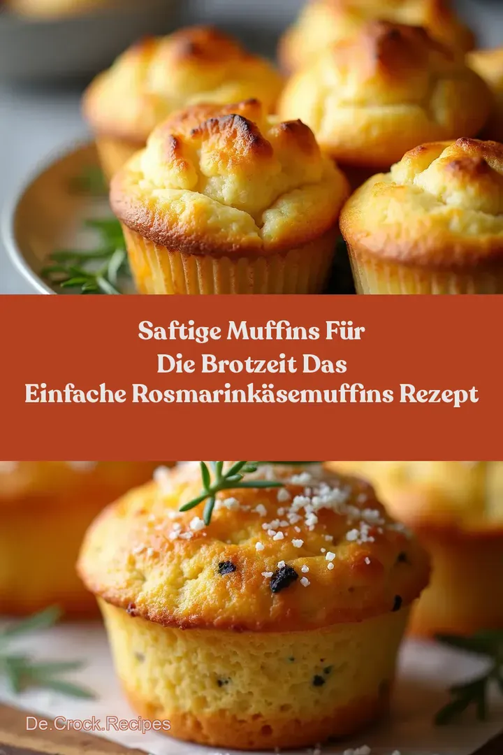 Saftige Muffins f&uuml;r die Brotzeit Das einfache RosmarinK&auml;seMuffins Rezept