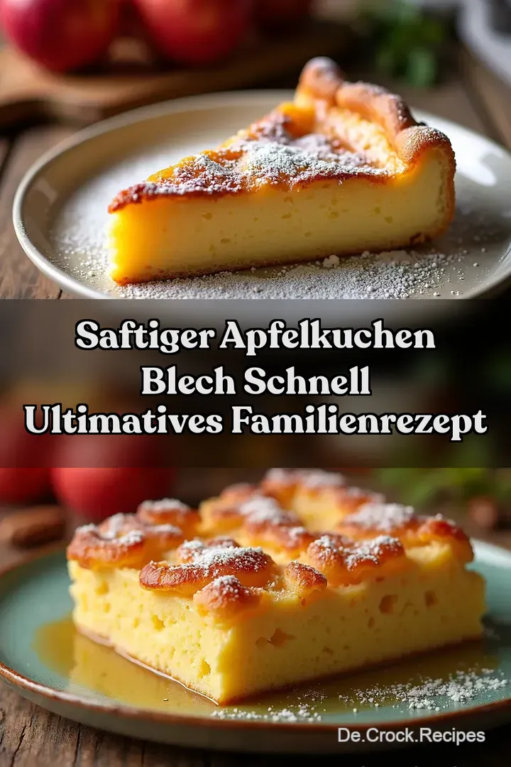 Saftiger Apfelkuchen Blech schnell Ultimatives Familienrezept