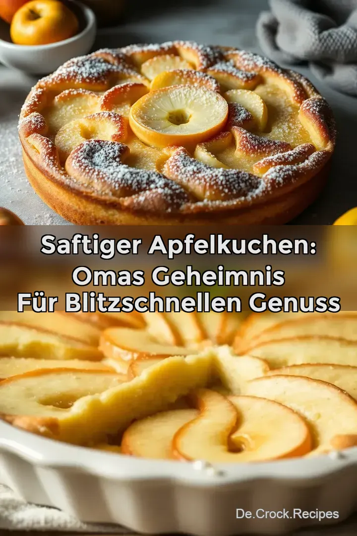 Saftiger Apfelkuchen: Omas Geheimnis für Blitzschnellen Genuss