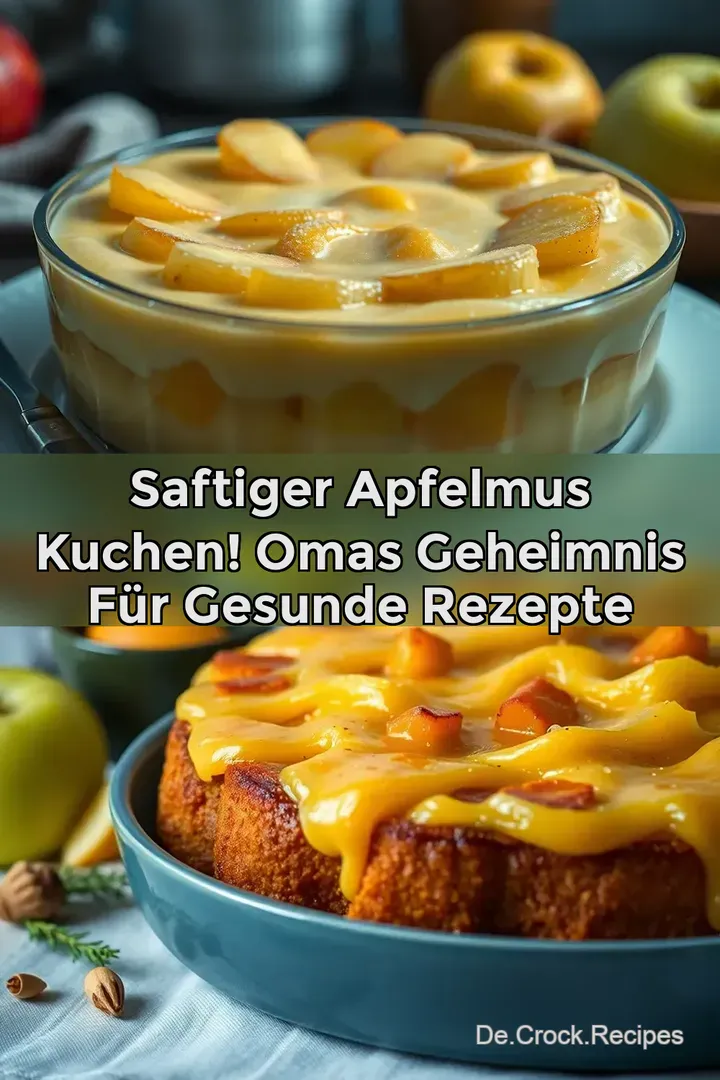 Saftiger Apfelmus Kuchen! Omas Geheimnis für Gesunde Rezepte