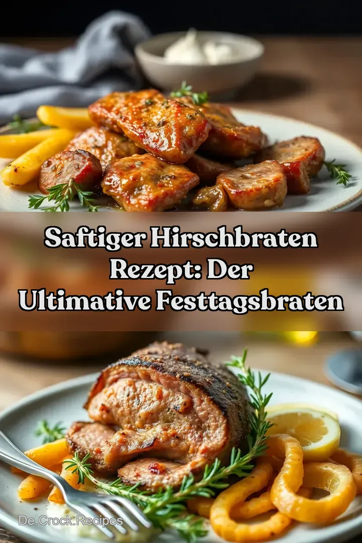 Saftiger Hirschbraten Rezept: Der ultimative Festtagsbraten