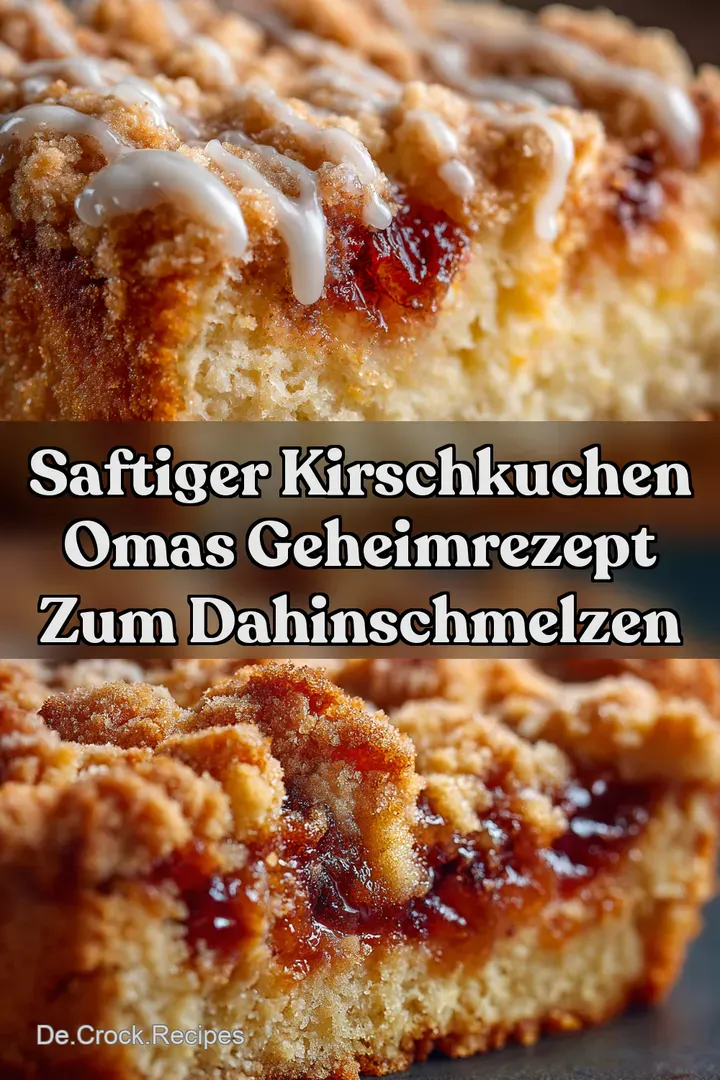 Saftiger Kirschkuchen Omas Geheimrezept zum Dahinschmelzen
