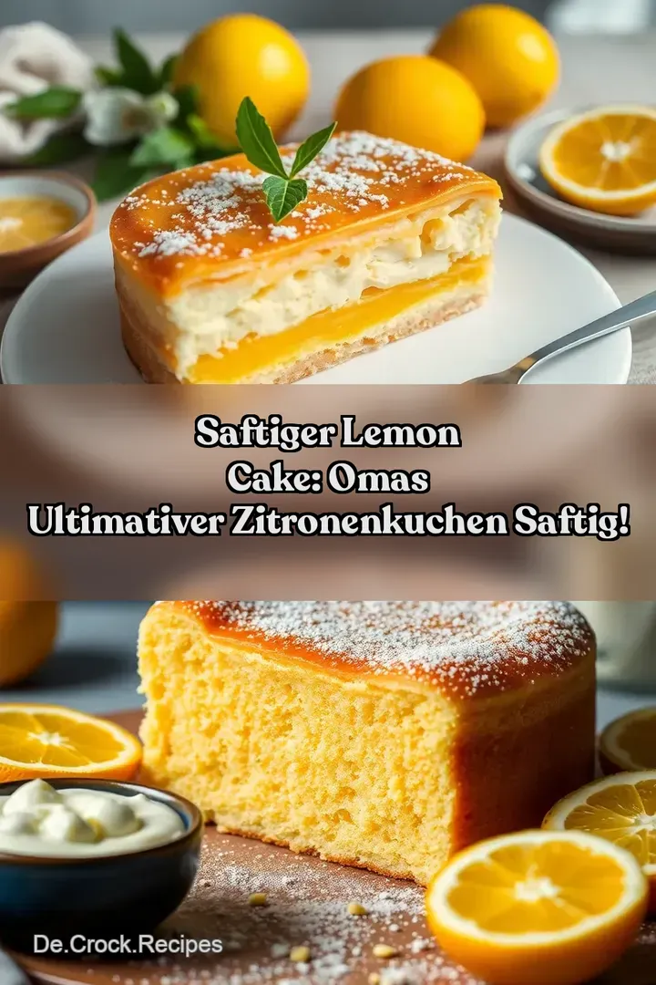 Saftiger Lemon Cake: Omas ultimativer zitronenkuchen saftig!