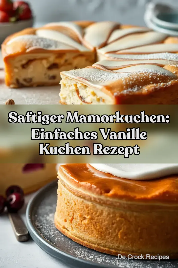 Saftiger Mamorkuchen: Einfaches Vanille Kuchen Rezept