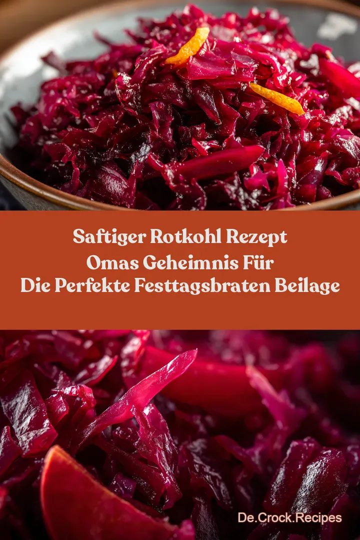 Saftiger Rotkohl Rezept Omas Geheimnis f&uuml;r die Perfekte Festtagsbraten Beilage
