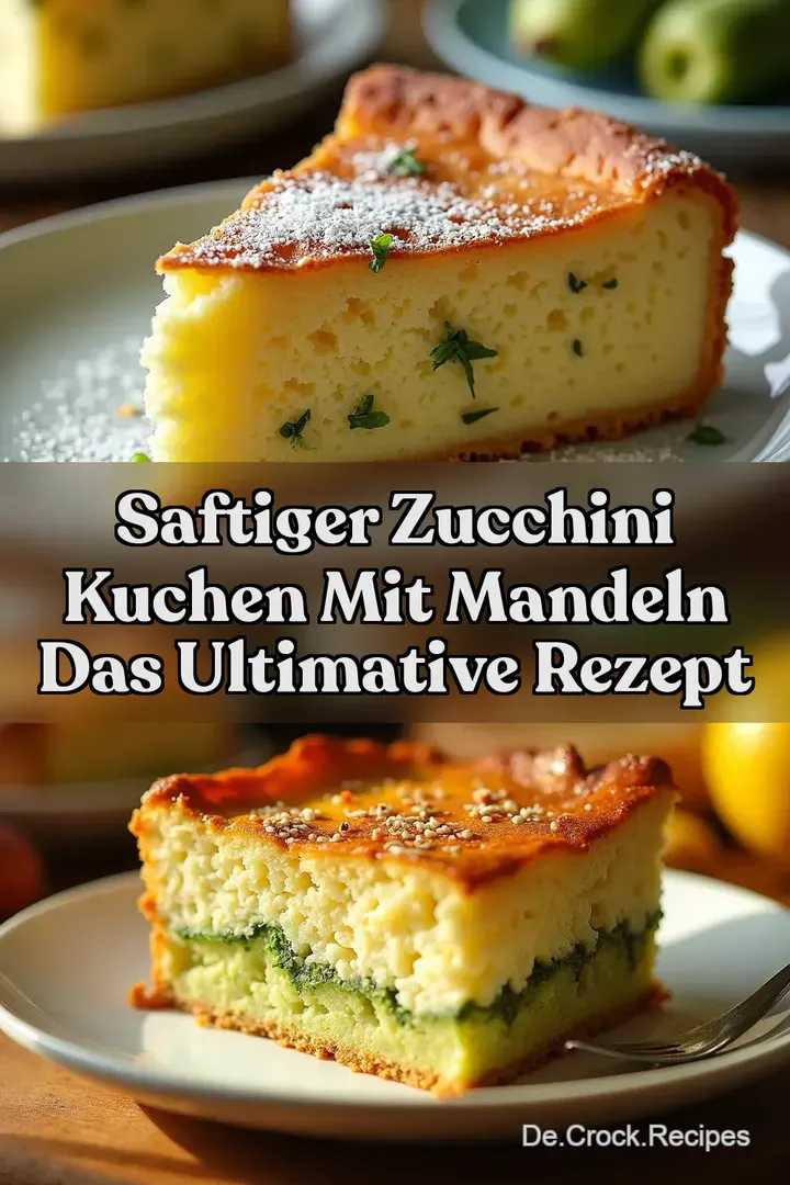 Saftiger Zucchini Kuchen Mit Mandeln Das ultimative Rezept