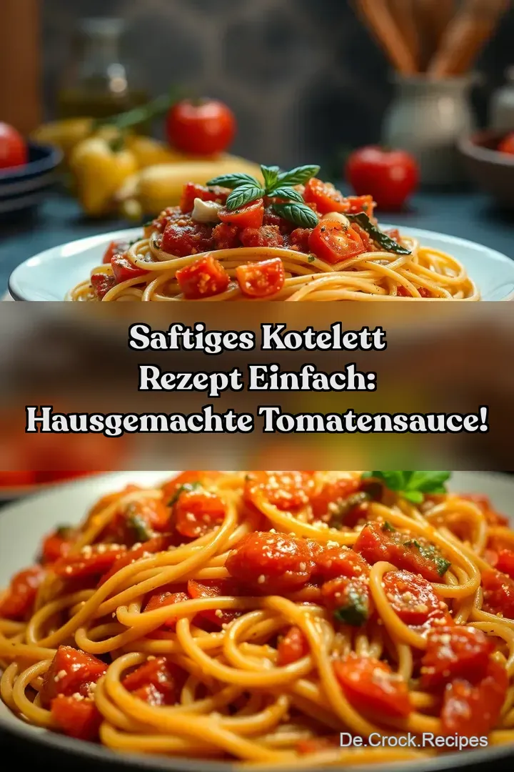 Saftiges Kotelett Rezept Einfach: Hausgemachte Tomatensauce!