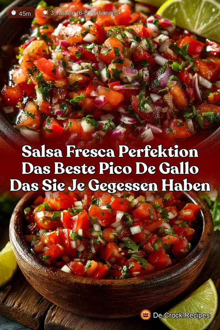 Salsa Fresca Perfektion Das Beste Pico de Gallo das Sie je gegessen haben