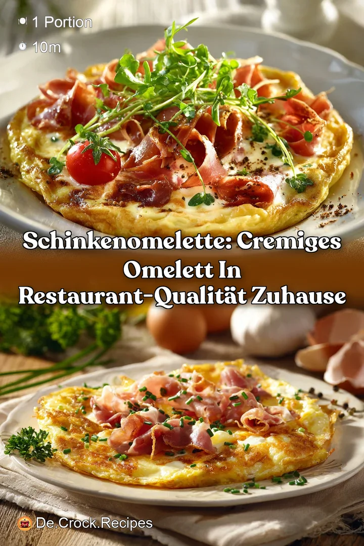 Schinkenomelette: Cremiges Omelett in Restaurant-Qualit&auml;t Zuhause