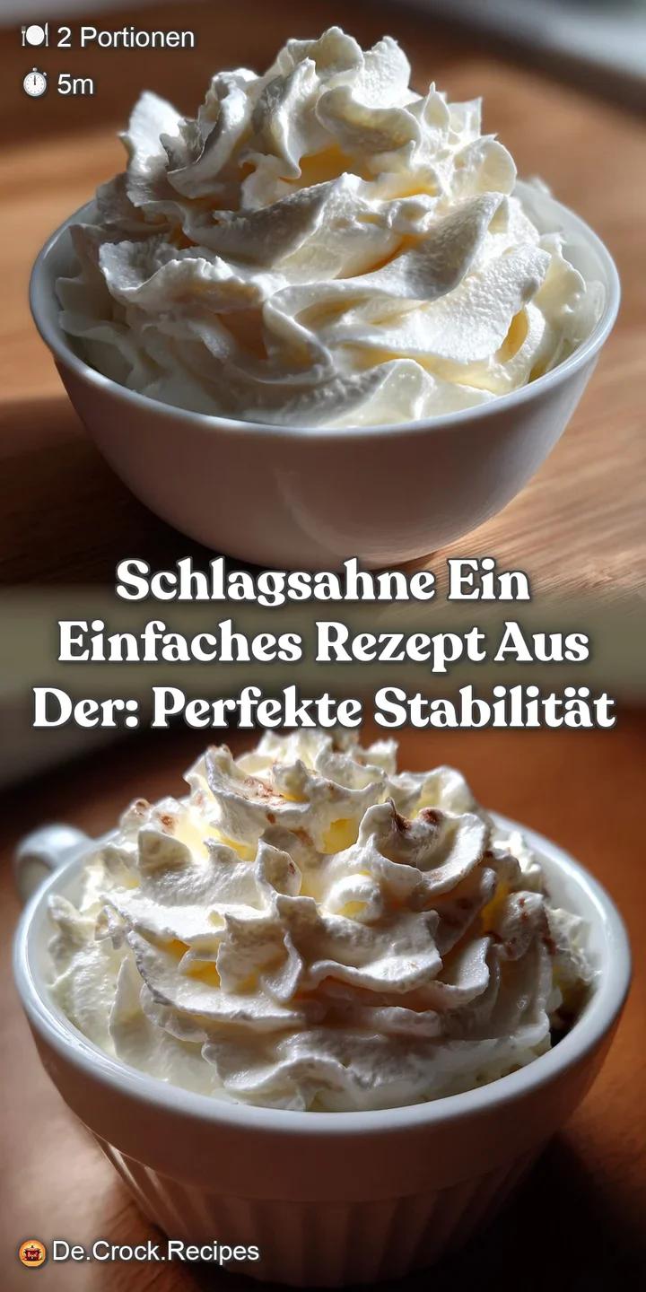 Schlagsahne Ein Einfaches Rezept Aus Der: Perfekte Stabilit&auml;t